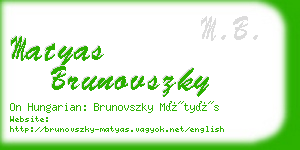 matyas brunovszky business card